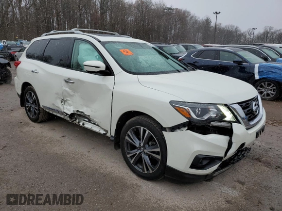 2020 Nissan Pathfinder Platinum with VIN 5N1DR2DM0LC623651, listed as a Copart auction lot 82106934 with 75,844 mi miles and Salvage Title. Bid and sale history available at carsss.com. Image 4.