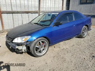 2004 Honda Civic EX z VIN 1HGEM22964L013276, wystawiony jako Copart lot #57105455 z przebiegiem 131 019 mil mil oraz Szkoda całkowita • Salvage title. Historia ofert i sprzedaży dostępna na DreamBid. Obrazek 1.
