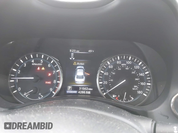 2019 Infiniti Q50 Red Sport 400 with VIN JN1FV7AP3KM760678, listed as a IAAI auction lot 41771176 with 31,562 mi miles and . Bid and sale history available at DreamBid. Image 7.