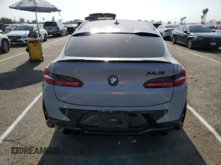 2023 BMW X4 M with VIN 5YM23EC08P9S82734, listed as a Copart auction lot 53445774 with 0 mi miles and Salvage Title. Bid and sale history available at carsss.com. Image 6.