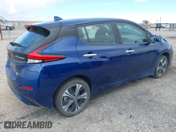 2022 Nissan LEAF SV Plus with VIN 1N4BZ1CV9NC562177, listed as a IAAI auction lot 41625927 with 32,103 mi miles and . Bid and sale history available at DreamBid. Image 4.