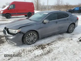 2018 Acura TLX w/Technology Pkg with VIN 19UUB3F5XJA802956, listed as a Copart auction lot 46687825 with Not Provided miles and Salvage Title. Bid and sale history available at carsss.com. Image 1.