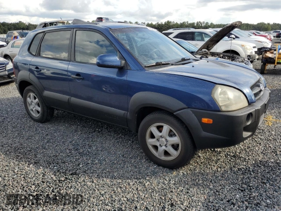 2005 Hyundai Tucson GLS with VIN KM8JN12D95U051374, listed as a Copart auction lot 73854704 with 0 mi miles and Salvage Title. Bid and sale history available at carsss.com. Image 4.