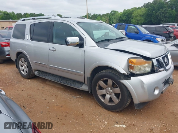 2014 Nissan Armada Platinum z VIN 5N1BA0ND5EN609740, wystawiony jako IAAI lot #42308325 z przebiegiem 197 675 mil mil oraz . Historia ofert i sprzedaży dostępna na DreamBid. Obrazek 1.