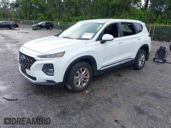 2019 Hyundai Santa Fe SE with VIN 5NMS23ADXKH038506, listed as a IAAI auction lot 42407399 with 54,540 mi miles and . Bid and sale history available at DreamBid. Image 19.