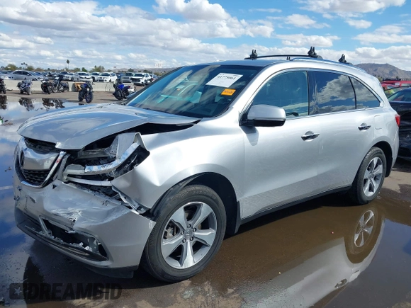 2014 Acura MDX with VIN 5FRYD4H23EB019945, listed as a IAAI auction lot 41775061 with 165,750 mi miles. Bid and sale history available at carsss.com. Image 17.