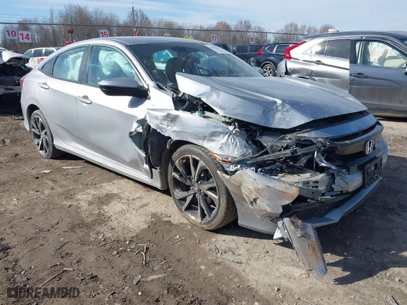 2019 Honda Civic Sedan Sport with VIN 2HGFC2F83KH542347, listed as a IAAI auction lot 41831834 with 80,222 mi miles. Bid and sale history available at carsss.com. Image 1.