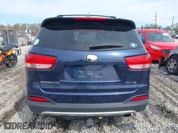 2017 Kia Sorento EX V6 with VIN 5XYPH4A55HG301314, listed as a IAAI auction lot 41858727 with 115,150 mi miles. Bid and sale history available at carsss.com. Image 16.