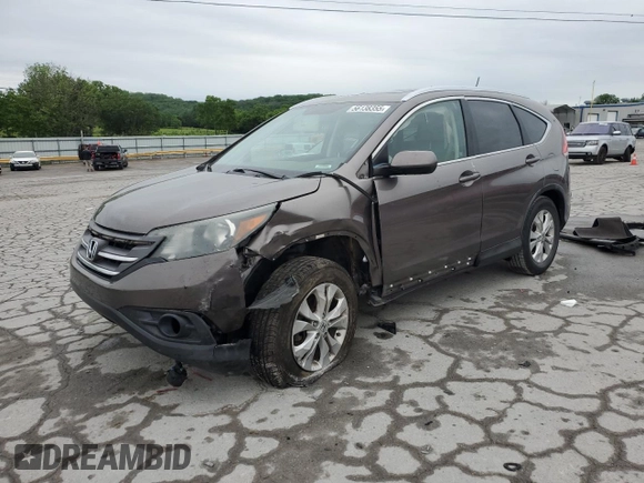 2012 Honda CR-V EX-L with VIN 5J6RM4H78CL051182, listed as a Copart auction lot 56138355 with 126,129 mi miles and Salvage title. Bid and sale history available at DreamBid. Image 1.