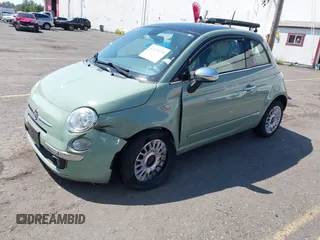 2013 FIAT 500 Lounge with VIN 3C3CFFCR5DT739516, listed as a IAAI auction lot 42439476 with 62,919 mi miles and . Bid and sale history available at DreamBid. Image 2.