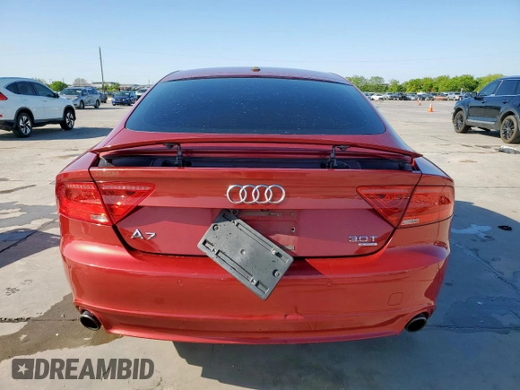 2014 Audi A7 Premium Plus с VIN WAUWGAFC5EN124317, выставлен на аукционе Copart как лот 51854865 с пробегом 112 345 миль миль и Списание • Salvage title. История ставок и продаж доступна на DreamBid. Изображение 6.
