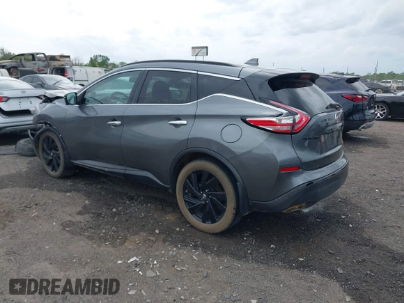 2018 Nissan Murano S with VIN 5N1AZ2MG8JN160124, listed as a IAAI auction lot 41921370 with 92,797 mi miles and . Bid and sale history available at DreamBid. Image 3.