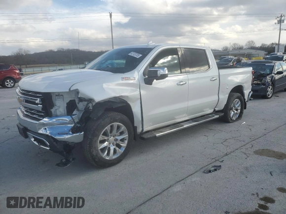 2019 Chevrolet Silverado 1500 LTZ with VIN 1GCUYGEDXKZ163879, listed as a Copart auction lot 42120705 with 52,641 mi miles and Salvage Title. Bid and sale history available at DreamBid. Image 1.