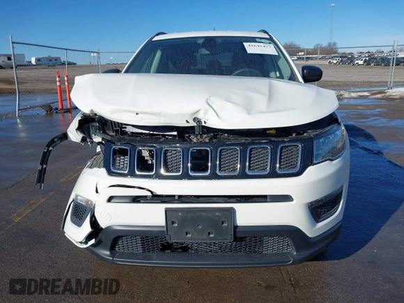 2020 Jeep Compass Sport with VIN 3C4NJDAB5LT170761, listed as a IAAI auction lot 41645477 with 74,919 mi miles. Bid and sale history available at carsss.com. Image 12.