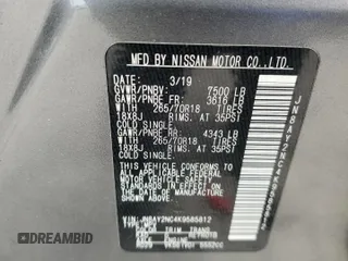 2019 Nissan Armada SV with VIN JN8AY2NC4K9585812, listed as a Copart auction lot 59444084 with 69,782 mi miles and Clean Title. Bid and sale history available at carsss.com. Image 13.