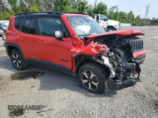 2020 Jeep Renegade Trailhawk with VIN ZACNJBC19LPL45977, listed as a Copart auction lot 50263085 with 104,709 mi miles and Non repairable. Bid and sale history available at DreamBid. Image 4.