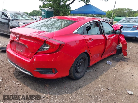 2020 Honda Civic LX with VIN 2HGFC2F64LH586907, listed as a IAAI auction lot 42419728 with 61,288 mi miles and . Bid and sale history available at DreamBid. Image 4.