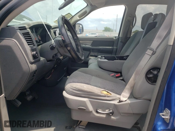 2007 Dodge 1500 SLT with VIN 1D7HA18267S196333, listed as a Copart auction lot 56033465 with 202,305 mi miles and Salvage Title. Bid and sale history available at DreamBid. Image 7.