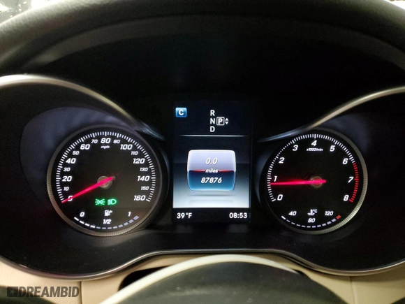2015 Mercedes-Benz C-Class C 300 Luxury with VIN 55SWF4KB5FU012247, listed as a Copart auction lot 43686545 with 87,876 mi miles and Salvage Title. Bid and sale history available at carsss.com. Image 9.