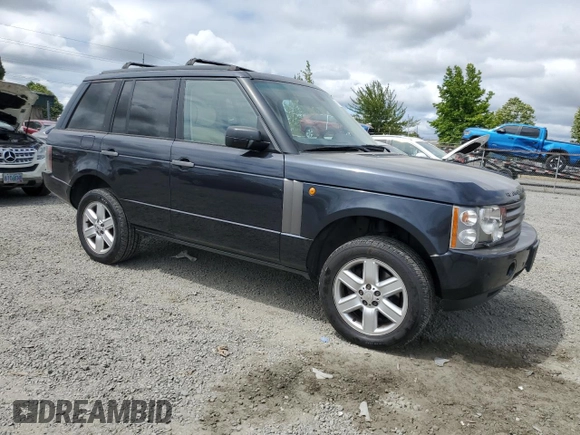 2005 Land Rover Range Rover HSE with VIN SALME11435A188453, listed as a Copart auction lot 59222005 with 198,400 mi miles and Salvage title. Bid and sale history available at DreamBid. Image 4.