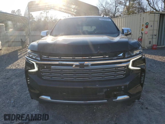2021 Chevrolet Tahoe Premier with VIN 1GNSKSKD9MR321669, listed as a Copart auction lot 43282815 with 59,648 mi miles and Salvage title. Bid and sale history available at DreamBid. Image 5.