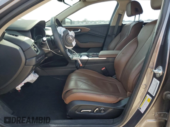 2021 Acura TLX w/Advance Package with VIN 19UUB5F6XMA009617, listed as a Copart auction lot 45727685 with 38,364 mi miles and Salvage Title. Bid and sale history available at carsss.com. Image 7.
