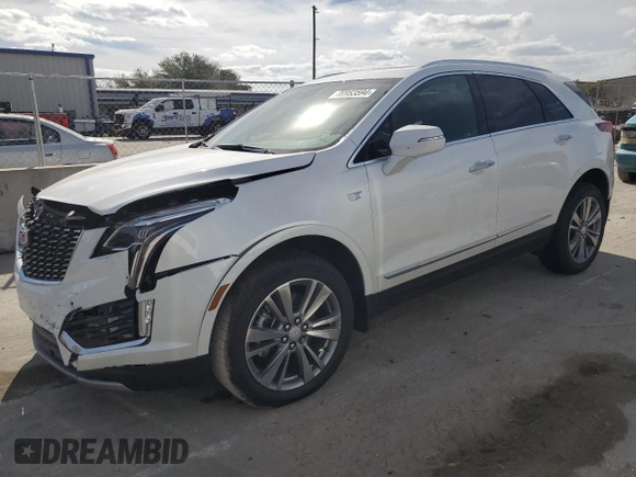 2024 Cadillac XT5 FWD Premium Luxury with VIN 1GYKNCR46RZ753164, listed as a Copart auction lot 80953594 with 11,953 mi miles and Non Repairable. Bid and sale history available at carsss.com. Image 1.