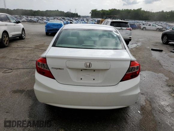 2012 Honda Civic LX с VIN 19XFB2F57CE098877, выставлен на аукционе Copart как лот 56989265 с пробегом 136 036 миль миль и Списание • Salvage title. История ставок и продаж доступна на DreamBid. Изображение 6.