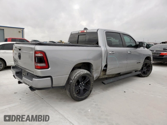 2021 Ram 1500 Lone Star with VIN 1C6RREFTXMN501408, listed as a Copart auction lot 58558545 with 50,076 mi miles and Salvage title. Bid and sale history available at DreamBid. Image 3.