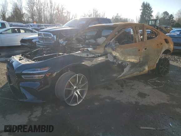 2023 Genesis G70 2.0T with VIN KMTG34TA1PU122548, listed as a Copart auction lot 81605733 with Not Provided miles and Non Repairable. Bid and sale history available at DreamBid. Image 1.