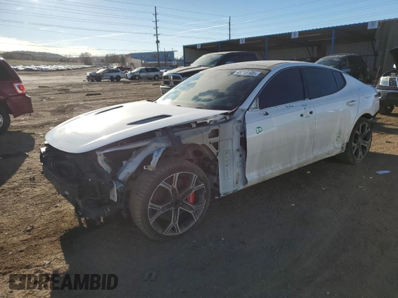 2020 Kia Stinger GT1 with VIN KNAE45LC6L6080870, listed as a Copart auction lot 48713105 with 80,995 mi miles and Salvage Title. Bid and sale history available at DreamBid. Image 1.