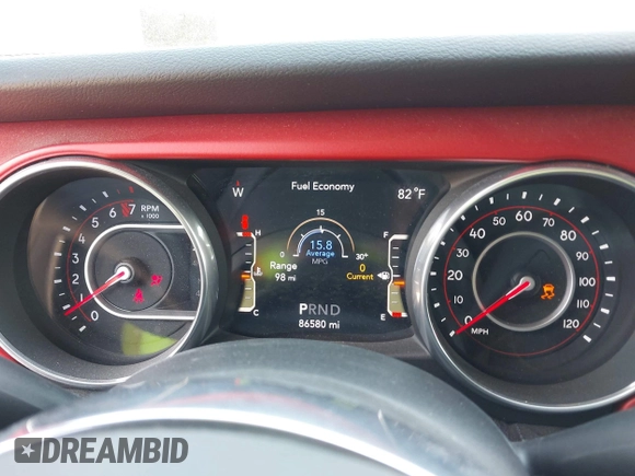 2018 Jeep Wrangler Unlimited Rubicon with VIN 1C4HJXFG8JW184793, listed as a IAAI auction lot 42429098 with 86,580 mi miles and . Bid and sale history available at DreamBid. Image 7.