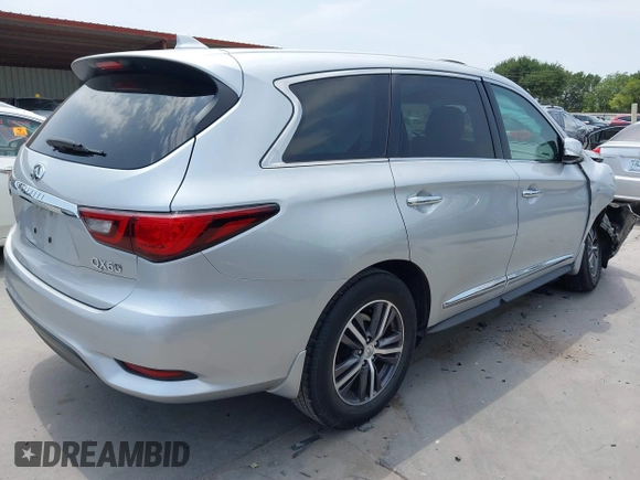 2019 Infiniti QX60 Pure with VIN 5N1DL0MN8KC548730, listed as a IAAI auction lot 42312037 with 53,163 mi miles and . Bid and sale history available at DreamBid. Image 4.