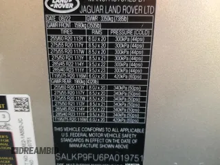 2023 Land Rover Range Rover SE with VIN SALKP9FU6PA019751, listed as a Copart auction lot 76488664 with 23,969 mi miles and Salvage Title. Bid and sale history available at carsss.com. Image 13.