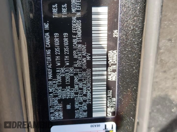 2024 Lexus RX with VIN 2T2BBMCA3RC026900, listed as a Copart auction lot 55947534 with 8,105 mi miles and Salvage Title. Bid and sale history available at carsss.com. Image 14.