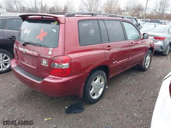 2006 Toyota Highlander w/3rd Row with VIN JTEDP21A860114221, listed as a IAAI auction lot 41070045 with 231,652 mi miles. Bid and sale history available at carsss.com. Image 4.