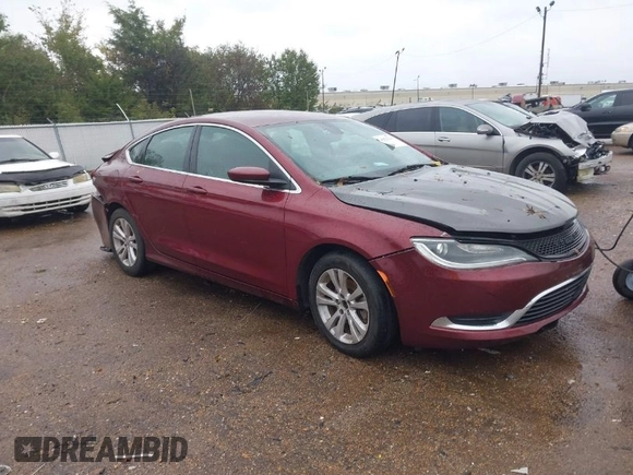 2015 Chrysler 200 Limited with VIN 1C3CCCAB2FN554081, listed as a IAAI auction lot 40832224 with 149,752 mi miles. Bid and sale history available at carsss.com. Image 1.