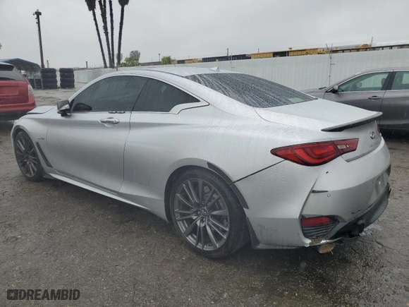 2017 Infiniti Q60 Red Sport 400 with VIN JN1FV7EKXHM611479, listed as a Copart auction lot 48938835 with 110,565 mi miles and Salvage Title. Bid and sale history available at carsss.com. Image 2.