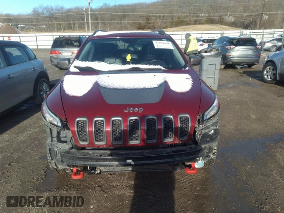 2014 Jeep Cherokee Trailhawk with VIN 1C4PJMBS9EW161047, listed as a IAAI auction lot 41841038 with Not Provided miles. Bid and sale history available at carsss.com. Image 12.