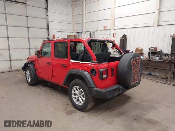 2023 Jeep Wrangler Sport S with VIN 1C4HJXDN1PW630003, listed as a IAAI auction lot 40989202 with 48,000 mi miles and . Bid and sale history available at DreamBid. Image 3.