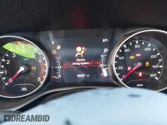 2019 Jeep Compass Latitude with VIN 3C4NJDBB4KT754484, listed as a IAAI auction lot 42324284 with 85,637 mi miles and . Bid and sale history available at DreamBid. Image 7.