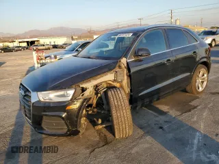 2016 Audi Q3 Premium Plus with VIN WA1BFCFS7GR005665, listed as a Copart auction lot 86707424 with 48,028 mi miles and Salvage Title. Bid and sale history available at carsss.com. Image 1.