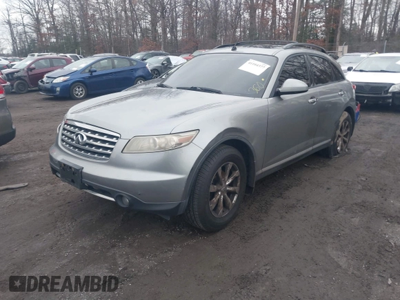 2007 Infiniti FX35 with VIN JNRAS08W87X203372, listed as a IAAI auction lot 41104377 with 162,229 mi miles. Bid and sale history available at carsss.com. Image 2.
