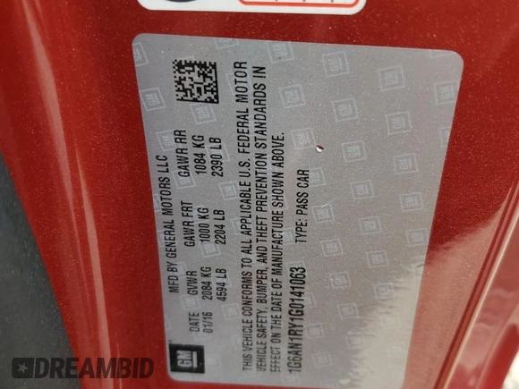 2016 Cadillac ATS-V z VIN 1G6AN1RY1G0141063, wystawiony jako Copart lot #51749385 z przebiegiem 39 667 mil mil oraz Szkoda całkowita • Salvage title. Historia ofert i sprzedaży dostępna na DreamBid. Obrazek 13.