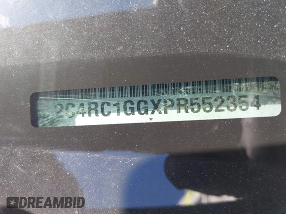 2023 Chrysler Pacifica Limited with VIN 2C4RC1GGXPR552354, listed as a IAAI auction lot 42275090 with 69,144 mi miles and . Bid and sale history available at DreamBid. Image 9.
