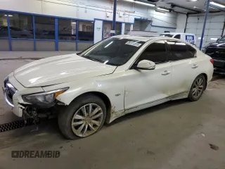 2017 Infiniti Q50 2.0t Premium with VIN JN1CV7ARXHM680274, listed as a Copart auction lot 88106815 with 130,322 mi miles and Salvage Title. Bid and sale history available at carsss.com. Image 1.