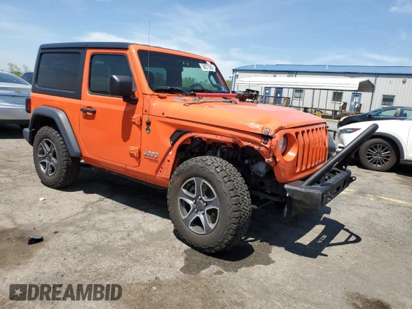 2019 Jeep Wrangler Sport S z VIN 1C4GJXAG8KW576807, wystawiony jako Copart lot #56577505 z przebiegiem 79 968 mil mil oraz Szkoda całkowita • Salvage title. Historia ofert i sprzedaży dostępna na DreamBid. Obrazek 4.