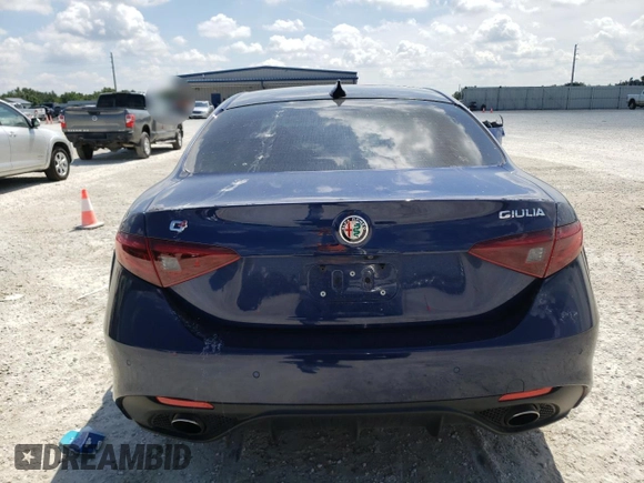 2018 Alfa Romeo Giulia Ti Sport with VIN ZARFAEEN8J7573686, listed as a Copart auction lot 47993333 with 47,968 mi miles. Bid and sale history available at carsss.com. Image 6.