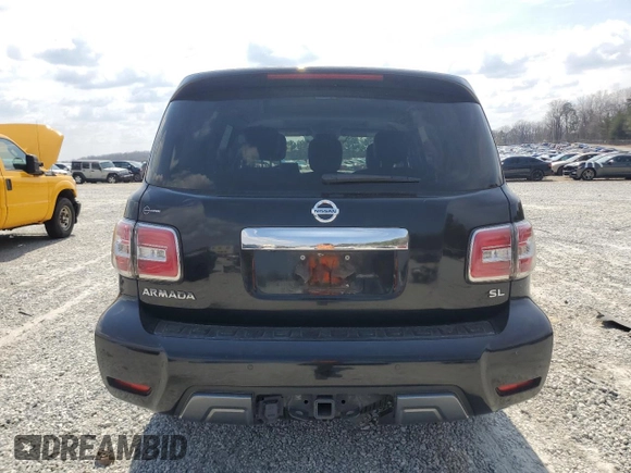 2019 Nissan Armada SL with VIN JN8AY2ND8K9092742, listed as a Copart auction lot 48967225 with 91,245 mi miles and Salvage Title. Bid and sale history available at carsss.com. Image 6.