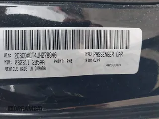 2018 Dodge Charger R/T with VIN 2C3CDXCT4JH278840, listed as a IAAI auction lot 41922638 with 71,157 mi miles and . Bid and sale history available at carsss.com. Image 9.